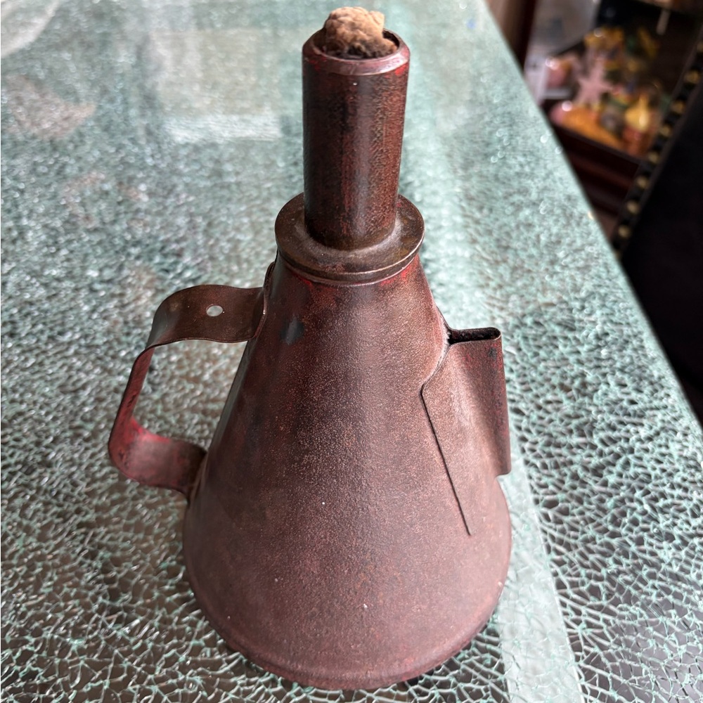 Pittsburgh PA GEM MFG CO Vintage Metal Oil Funnel Teapot CIRCA 1880s